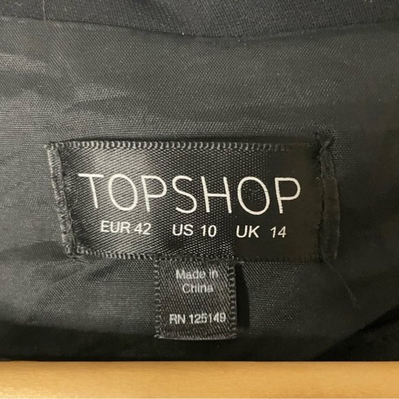 TopShop Open Casual Blazer Loose Fit Black Women’s 12 - Picture 5 of 5